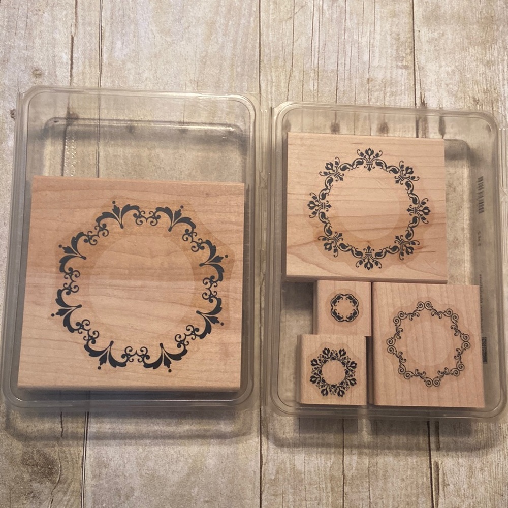 StampinUp wood block stamp set Daydream Medallions